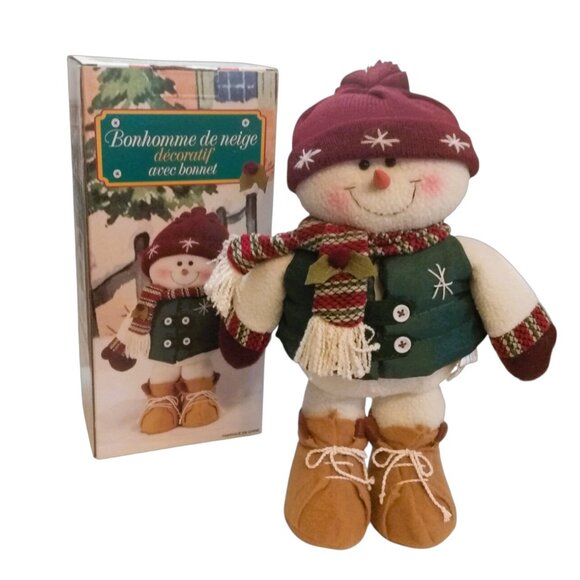 Costco 14" Plush Decorative Snowman With Box - Picture 2 of 14